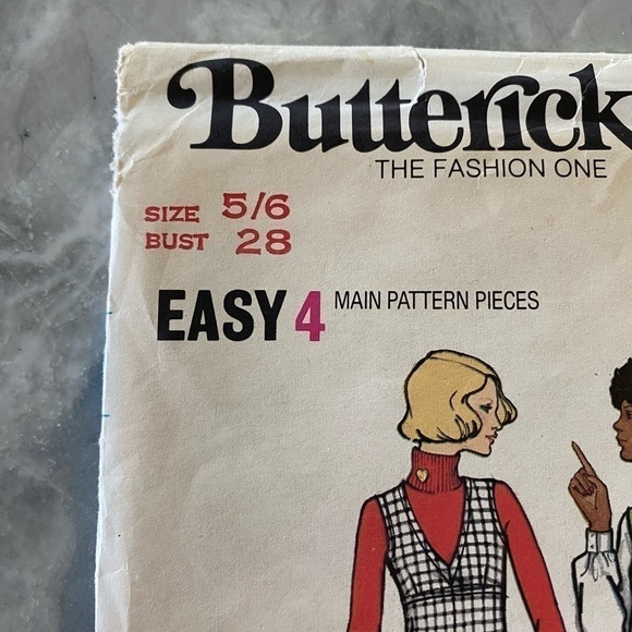 Butterick Vintage Uncut Young Junior Teen Jumper Size 5/6 Pattern No 6758 - Picture 2 of 8